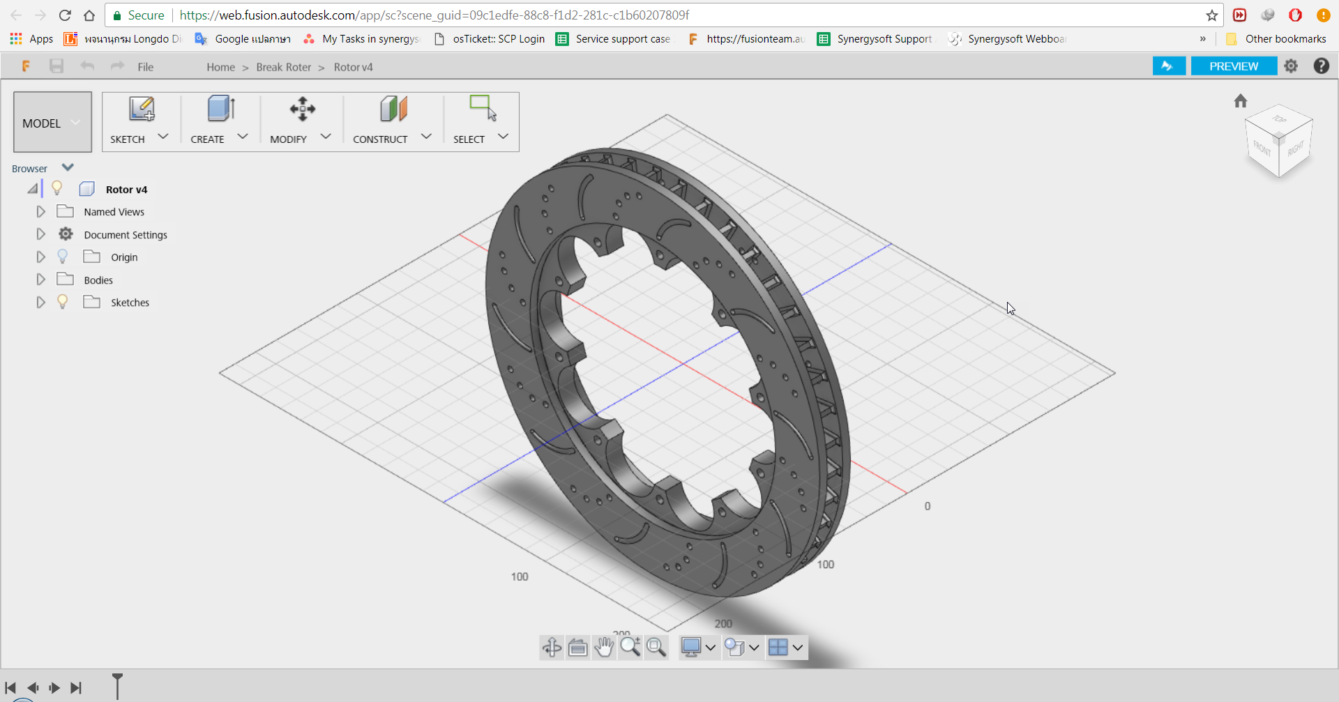 Fusion 360 : ใช้งานผ่าน web