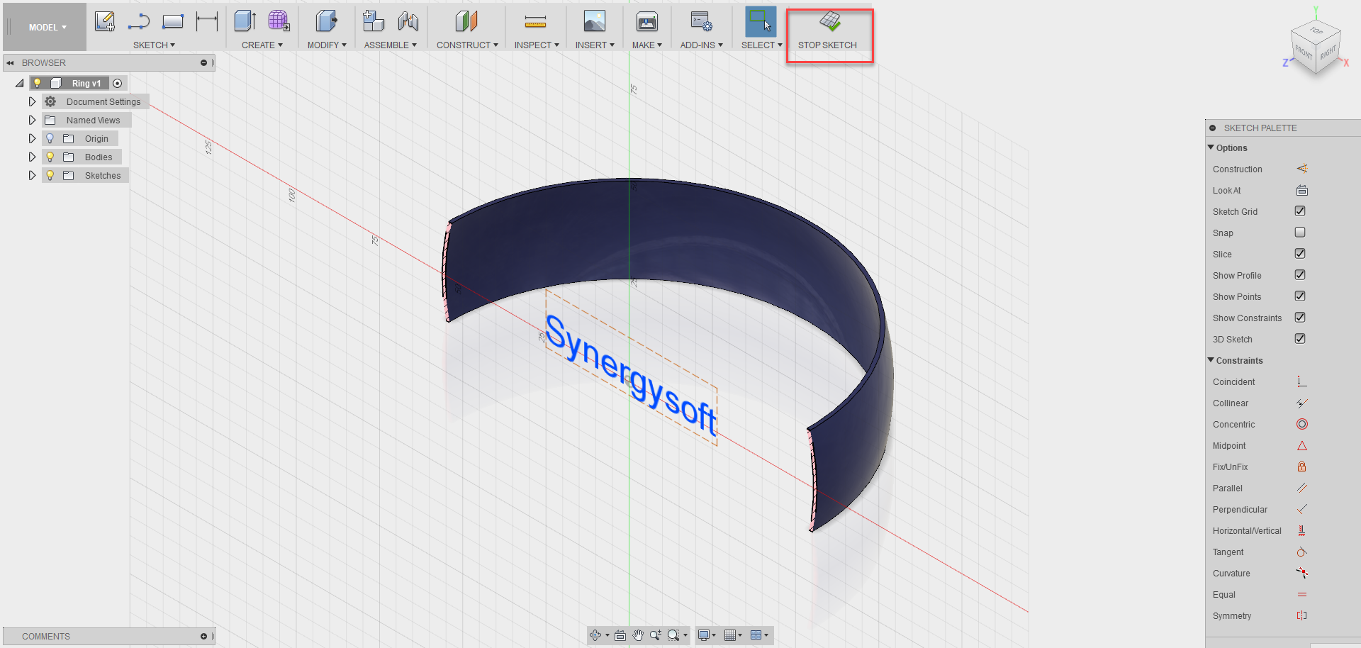 Fusion 360 Tip & Trick 50 : Text บนผิวโค้ง