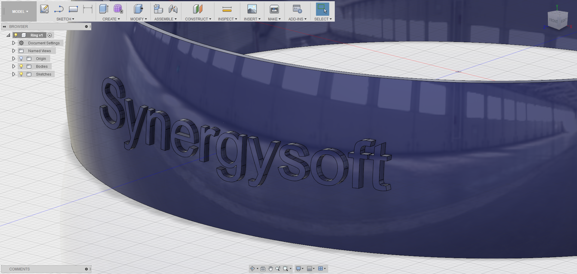 Fusion 360 Tip & Trick 50 : Text บนผิวโค้ง