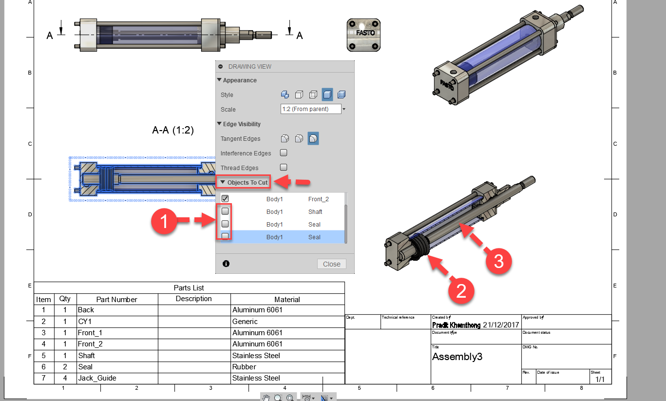 Fusion 360 Tip & Trick 51 แสดงชิ้นงานใน Section View