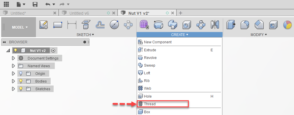 Fusion 360 tip & trick #60 การทำเกลียว