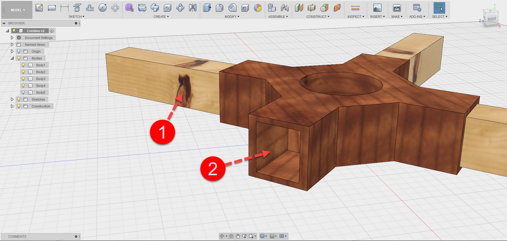 Fusion 360 Tip & Trick : Combine body