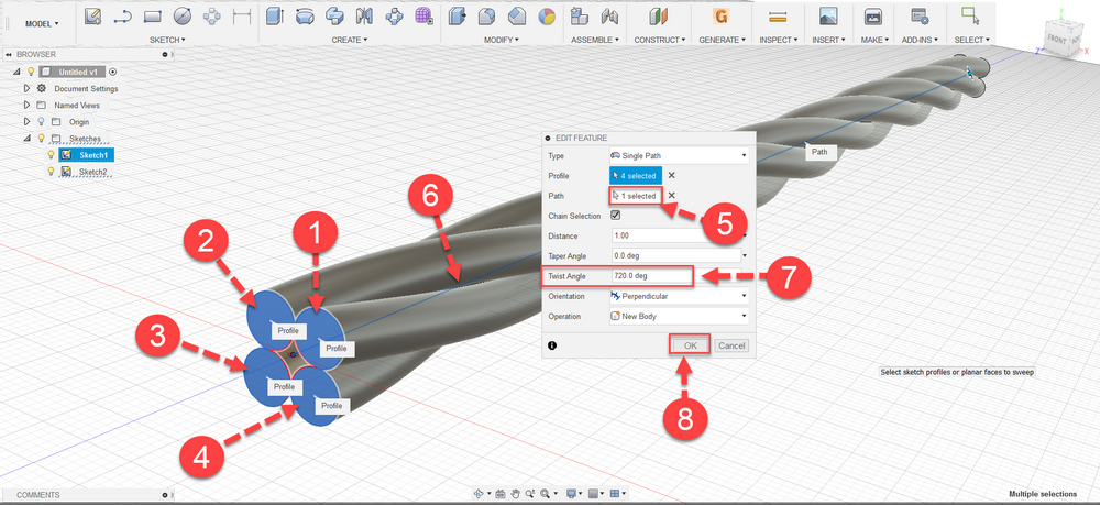 Fusion 360 Tips & Tricks : Sweep