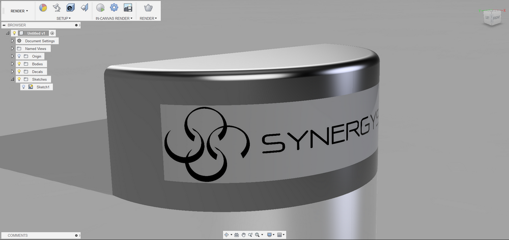 Fusion 360 Tips & Tricks 72 Insert รูปภาพลงบนผิวโค้ง