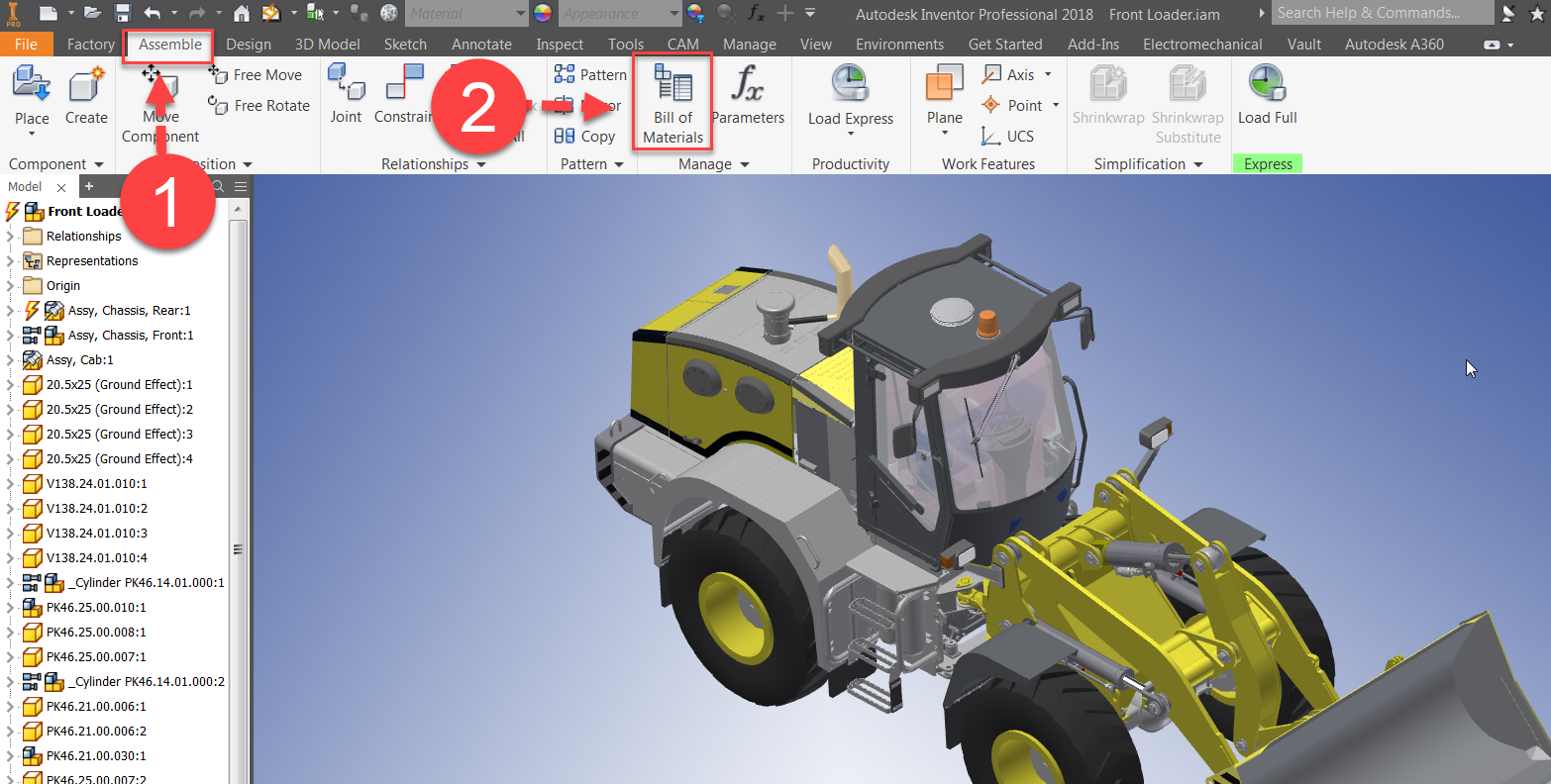 inventor Thumbnail part list