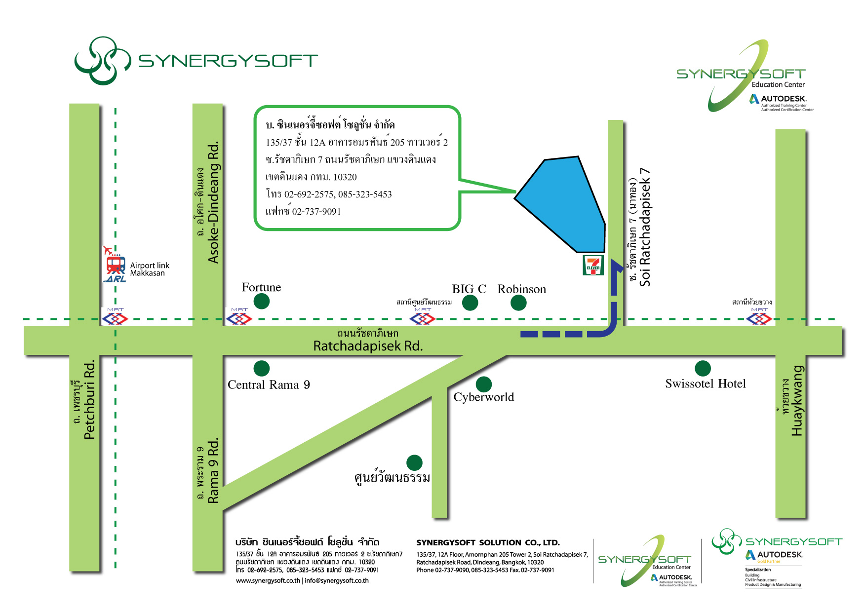 แผนที่ซินเนอร์จี้ซอฟต์รัชดา