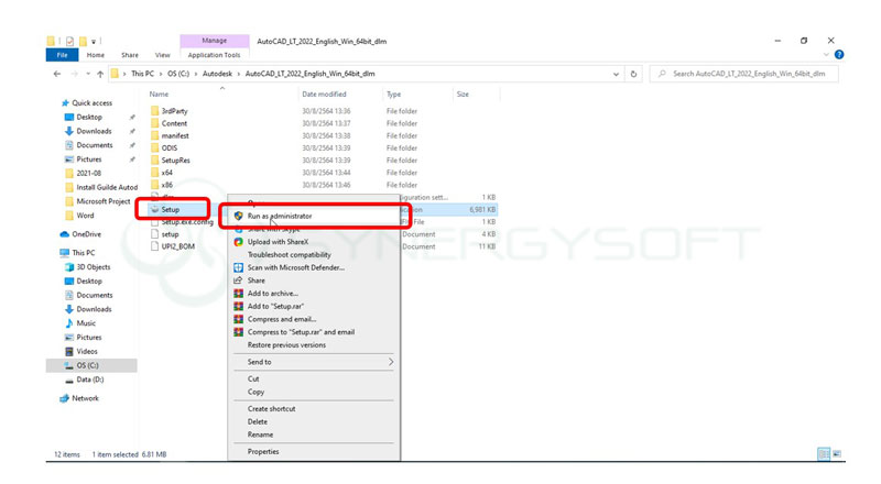 insall AutoCADLT2022 02
