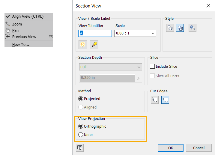 Section View Creation Enhancement
