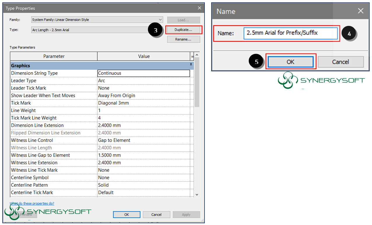 PrefixSuffix for Dimension Types 3