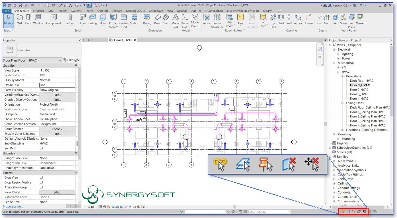 Control how the Selection Tool works in Revit with the Selection Options
