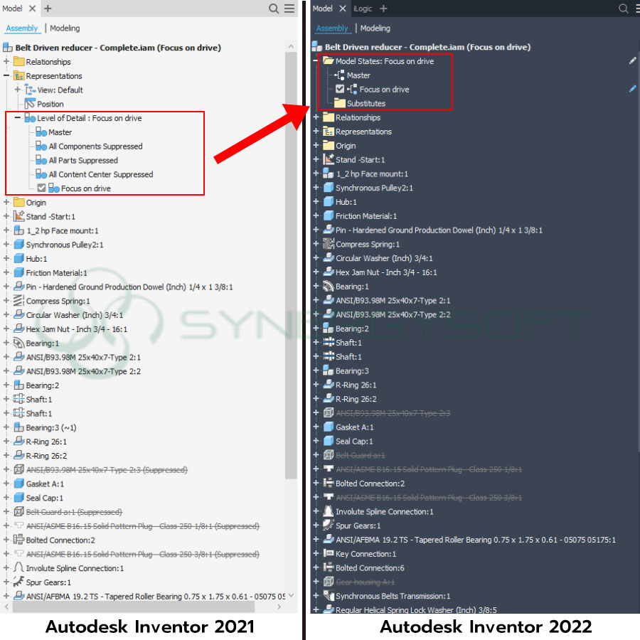 Level of detail v2021 2022