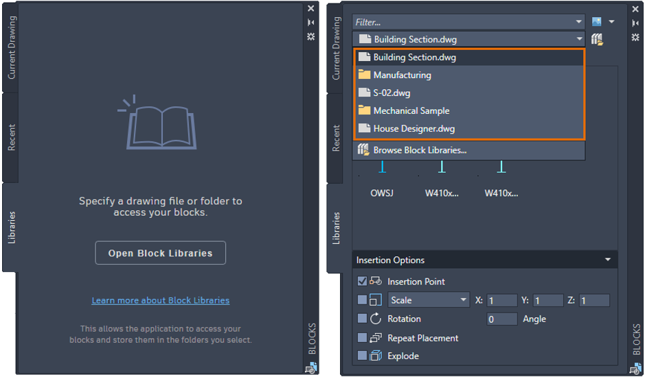 Synergysoft AutoCAD 2021 Blocks Palette Enhancements