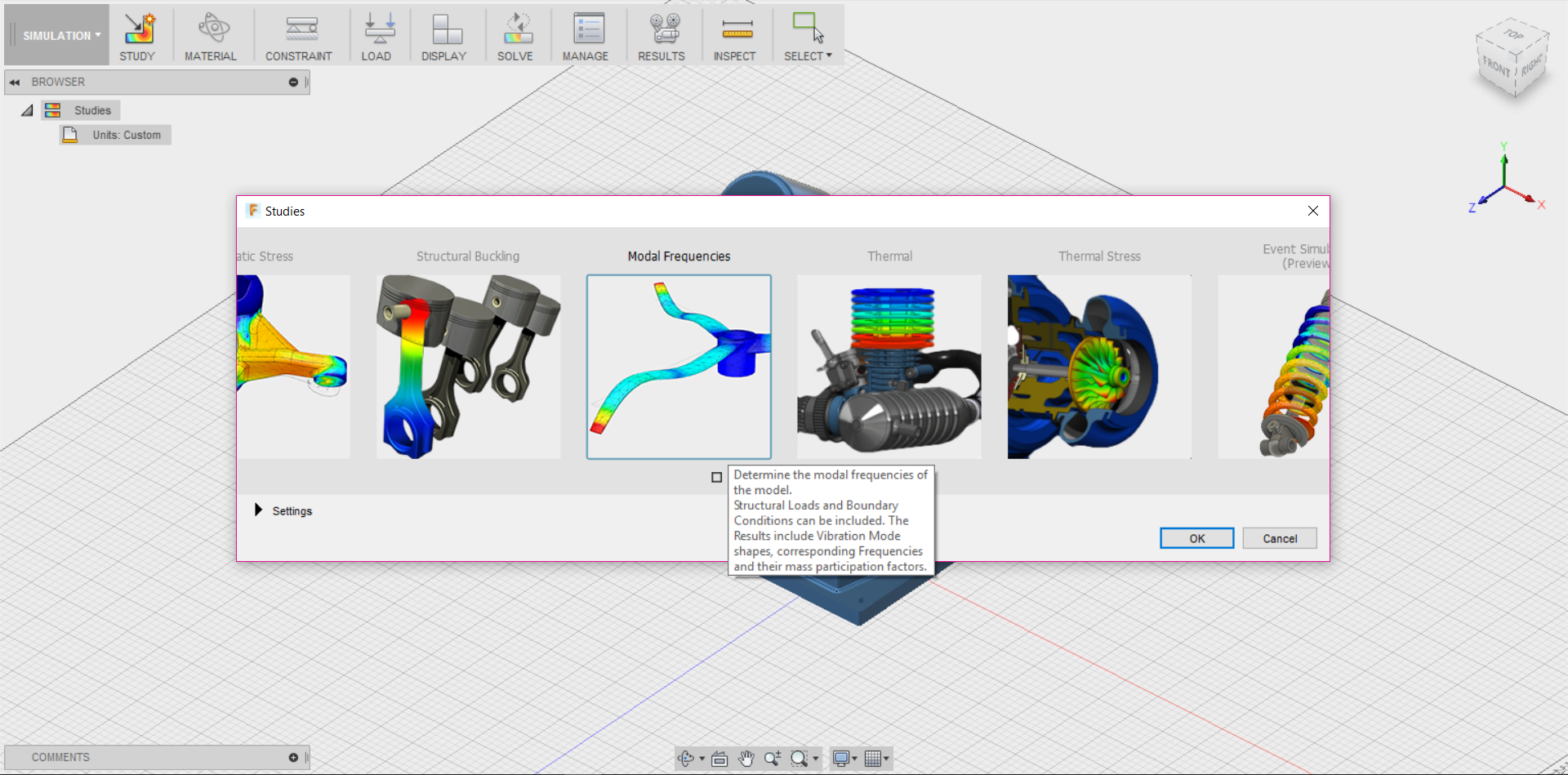 Frequency Simulation using Fusion 360